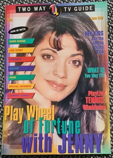 Magazine offering you the ability to play Wheel of Fortune with Jenny.