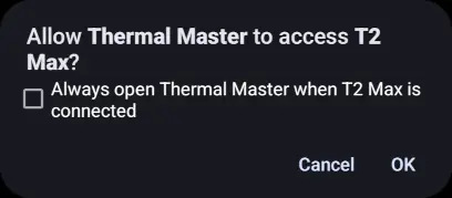 Option to always open the app whenever the camera is plugged in.