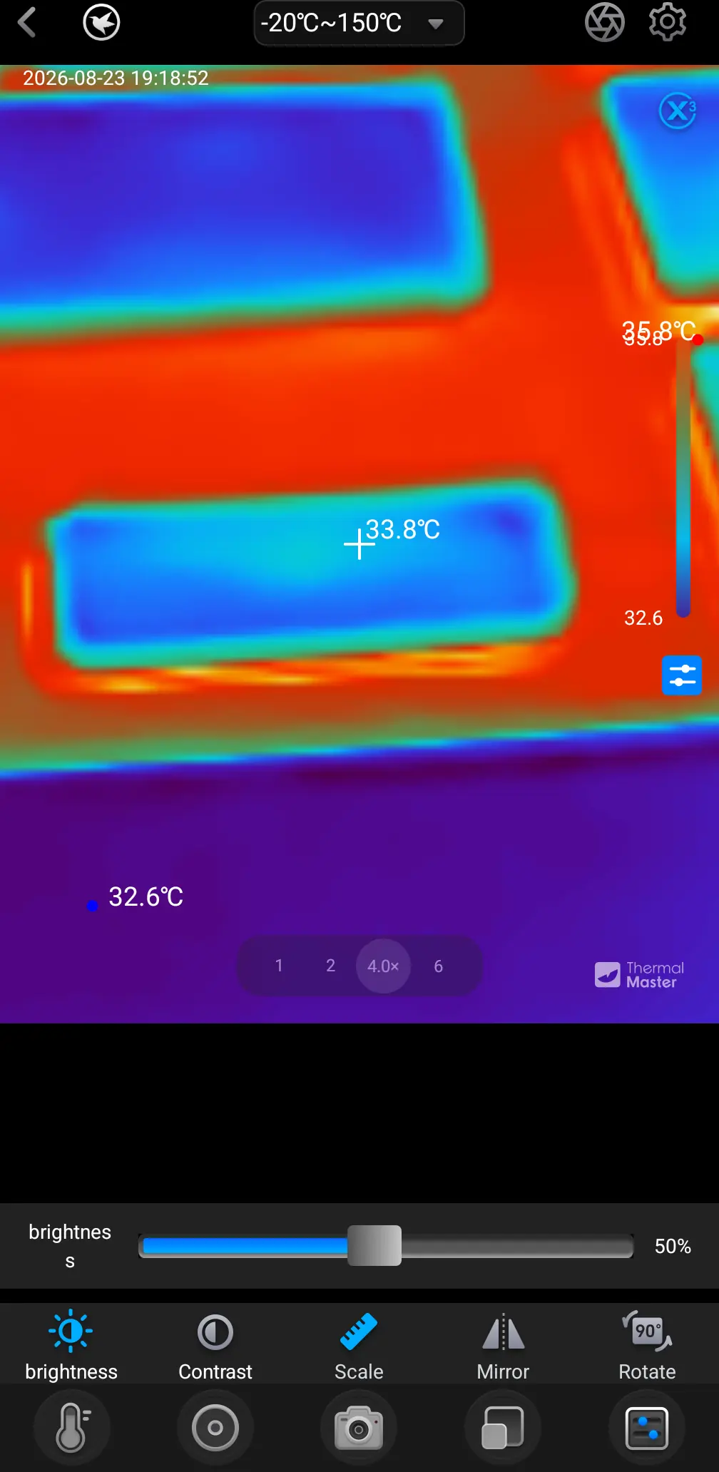 Camera interface with janky UI.