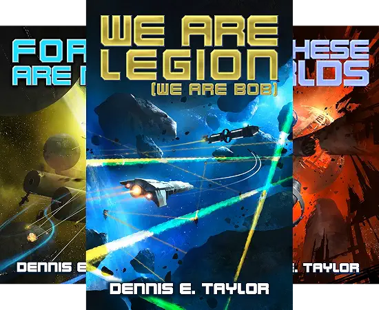 Book covers for the Bobiverse series.