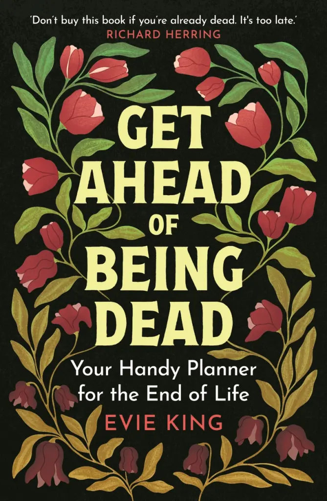Book cover featuring living and dying flowers.