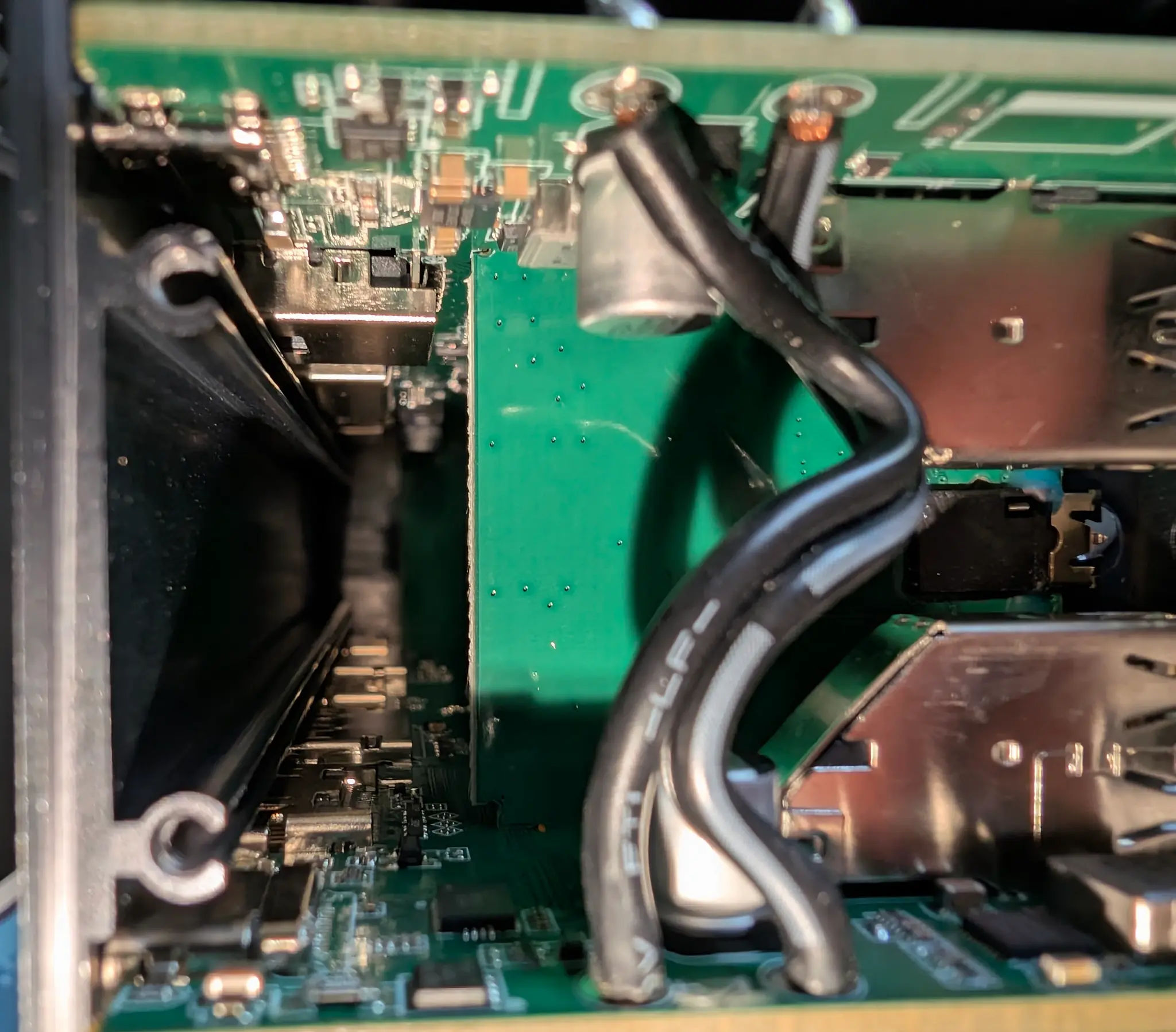 Close up of the circuits.